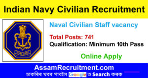 Indian Navy Civilian Recruitment 2024 – 741 Posts Through INCET