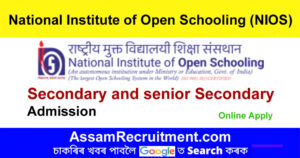 National Institute of Open Schooling (NIOS) Class 10th & 12th Admission