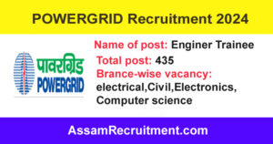 POWERGRID Recruitment 2024 - 435 Engineer Trainee Vacancy